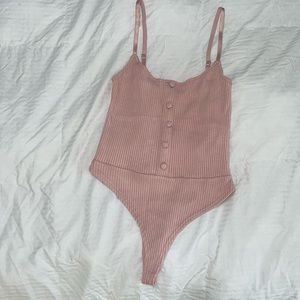 Baby pink button bodysuit